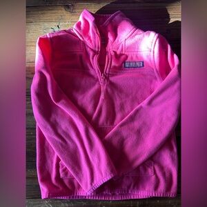 Girls Vineyard Vines XS pink fleece pullover
